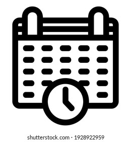 schedule icon or logo isolated sign symbol vector illustration - high quality black style vector icons
