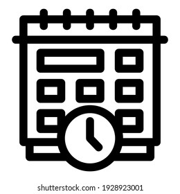 schedule icon or logo isolated sign symbol vector illustration - high quality black style vector icons
