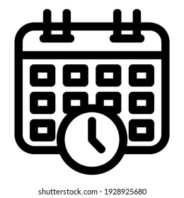 schedule icon or logo isolated sign symbol vector illustration - high quality black style vector icons
