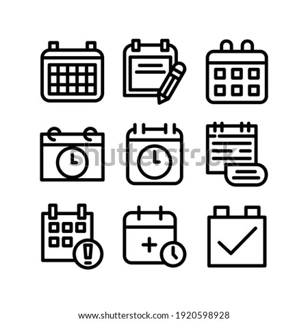 schedule icon or logo isolated sign symbol vector illustration - Collection of high quality black style vector icons
