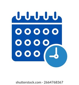 Schedule Icon Mini Illustration Icon. Use For Modern Concept, Print, Ui, Ux Kit, Web And App Development. Vector Related To Office, Education, Examination And More