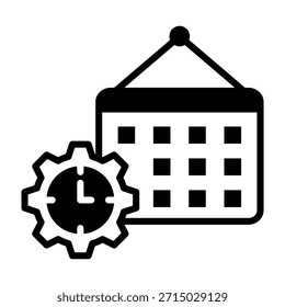 Schedule Icon Mixed Style Vector Illustration