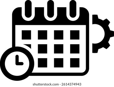 Schedule Icon Mixed Vector Illustration