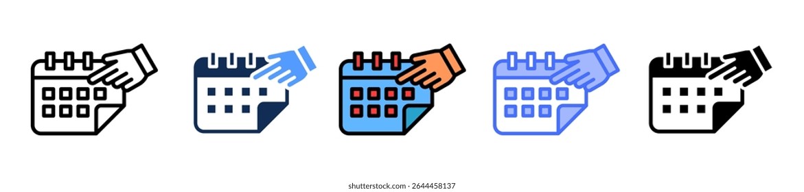 Schedule Icon Multiple Vector Illustration