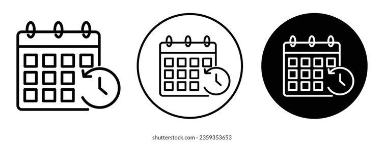 Schedule icon. Office Time management reminder symbol. Business event planner calendar vector. Meeting deadline sign.