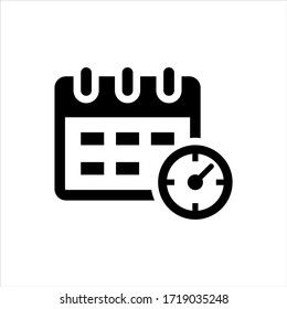 Schedule icon on white background