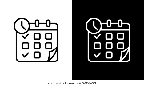 Agendar Com Design De Conjunto De Ícones