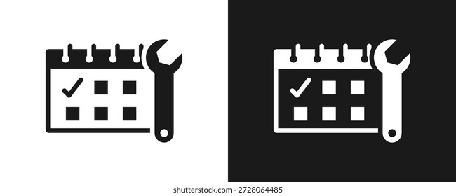 Icono De La Programación Fijado Glifo En Fondo Blanco Y Negro