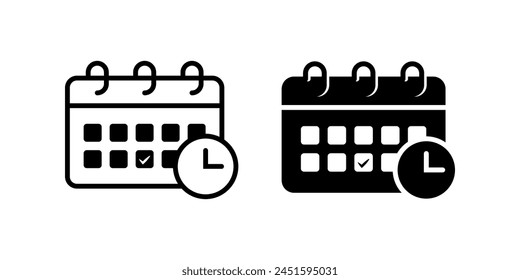 Schedule icon set. for mobile concept and web design. vector illustration
