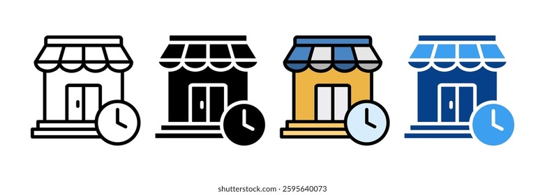 Schedule Icon Set Multiple Style Collection