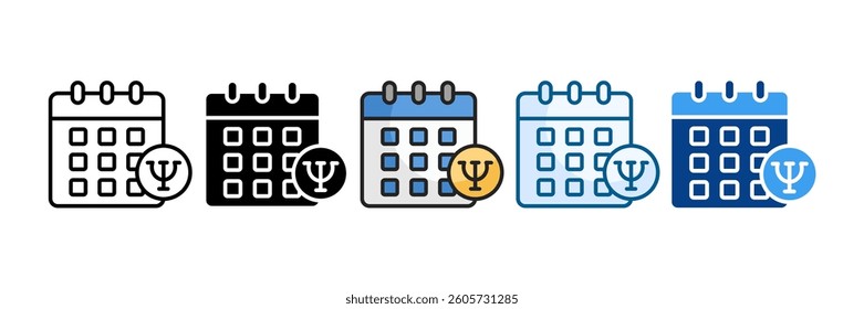 Schedule Icon Set Multiple Style Collection