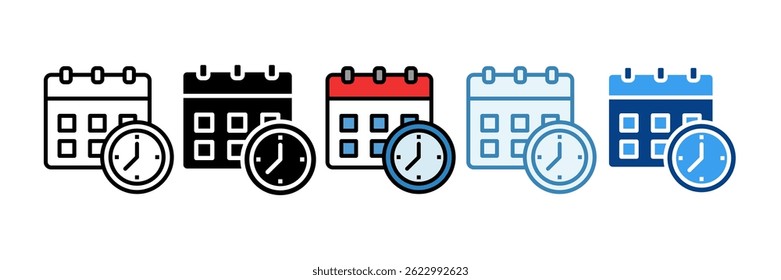 Schedule Icon Set Multiple Style Collection - Powered by Shutterstock - Get 15% off with code: PIKWIZARD15