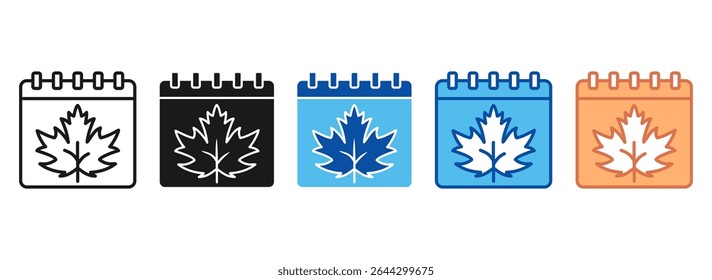 Schedule Icon Set Multiple Style Collection
