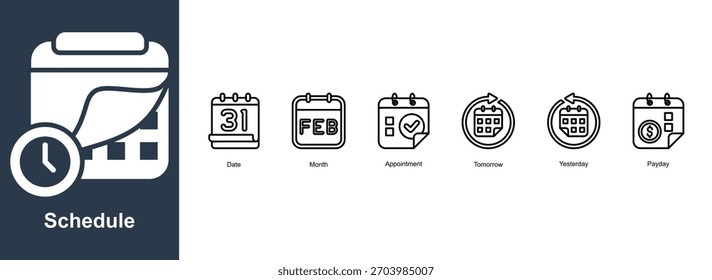  Colección de esquema de conjunto de iconos de programación
