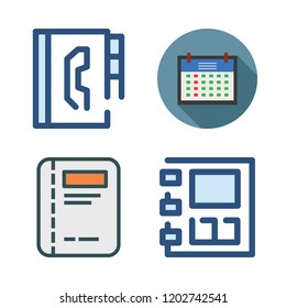 schedule icon set. vector set about calendar and agenda icons set.