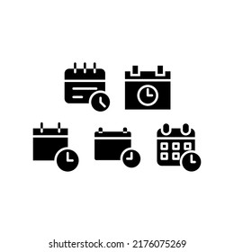 Schedule Icon Set Vector Symbol Design Illustration