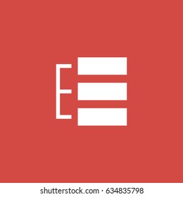schedule icon. sign design. red background