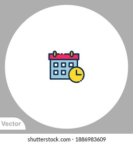 Schedule icon sign vector,Symbol, logo illustration for web and mobile