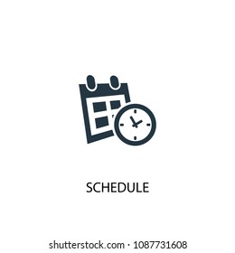 schedule icon. Simple element illustration. schedule concept symbol design from management collection. Can be used for web and mobile.