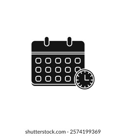 Schedule icon Simple thin line flat symbol