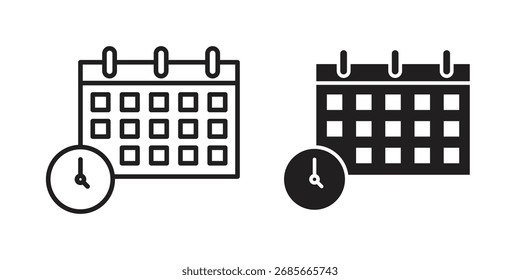 Schedule icon simple vector symbol