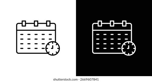 Schedule icon symbol template for graphic and web design collection logo vector illustration
