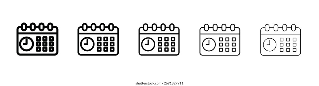Symbol "Zeitplan". Dünne Linie Icons Sammlung für Web ui.