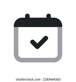 Schedule Icon with Two Tone Color