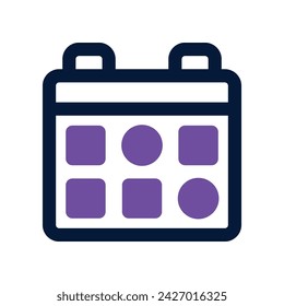 schedule icon. vector dual tone icon for your website, mobile, presentation, and logo design.