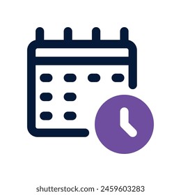 schedule icon. vector dual tone icon for your website, mobile, presentation, and logo design.