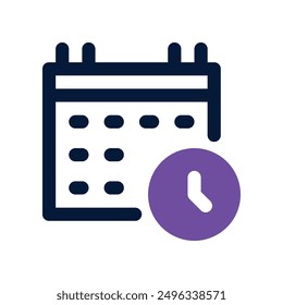 schedule icon. vector dual tone icon for your website, mobile, presentation, and logo design.