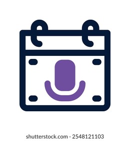 schedule icon. vector dual tone icon for your website, mobile, presentation, and logo design.