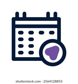 schedule icon. vector dual tone icon for your website, mobile, presentation, and logo design.