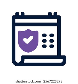 schedule icon. vector dual tone icon for your website, mobile, presentation, and logo design.
