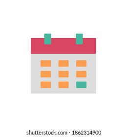 schedule icon vector flat style design. isolated on white background
