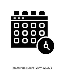 schedule icon. vector glyph icon for your website, mobile, presentation, and logo design.