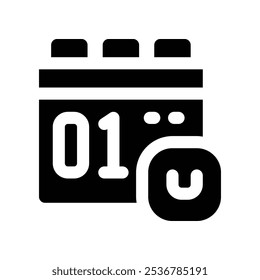 schedule icon. vector glyph icon for your website, mobile, presentation, and logo design.