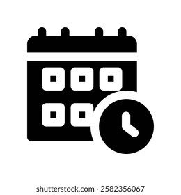 schedule icon. vector glyph icon for your website, mobile, presentation, and logo design.