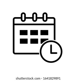 Schedule icon, vector illustration. Flat design style. Vector schedule icon illustration isolated on white background, schedule icon Eps10. schedule icons graphic design vector symbols.