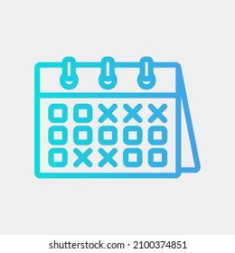 Schedule icon vector illustration in gradient style about calendar and date, use for website mobile app presentation