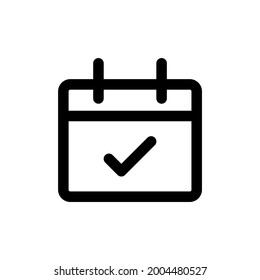 schedule icon and  Vector illustration isolated on a white background. Premium quality for mobile apps, user interface, presentation, and website. pixel perfect icon