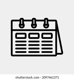 Schedule icon vector illustration in line style about calendar and date, use for website mobile app presentation