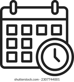 Schedule icon vector image. Suitable for mobile application web application and print media.