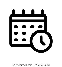 schedule icon. vector line icon for your website, mobile, presentation, and logo design.