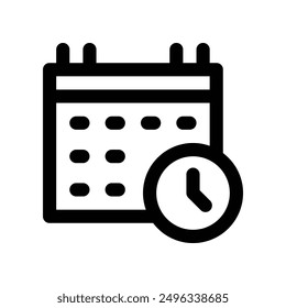 schedule icon. vector line icon for your website, mobile, presentation, and logo design.
