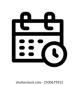 schedule icon. vector line icon for your website, mobile, presentation, and logo design.