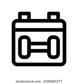 schedule icon. vector line icon for your website, mobile, presentation, and logo design.