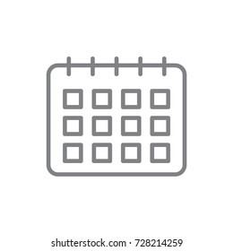 Schedule icon vector. Schedule outline style design