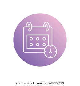 Schedule icon vector stock illustration