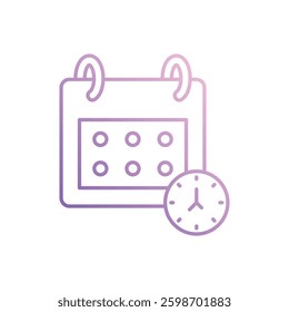 Schedule icon vector stock illustration